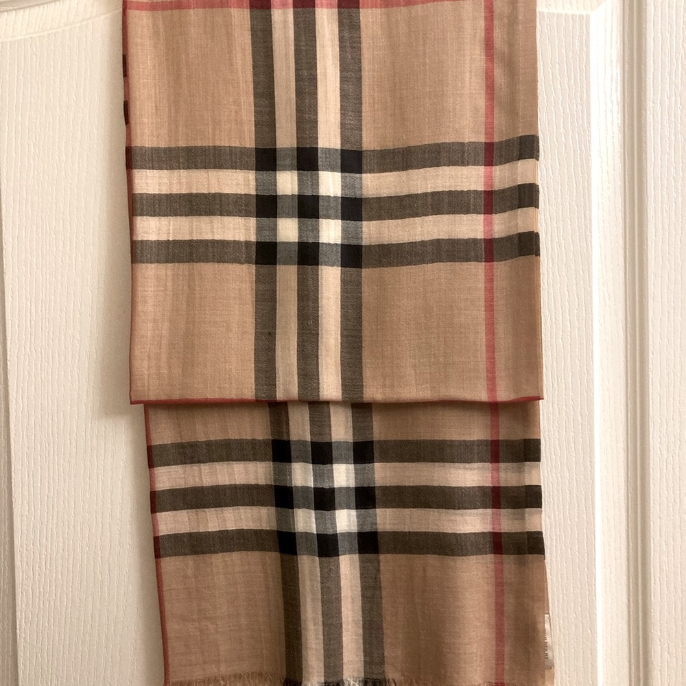Authentic Burberry silk and wool scarf